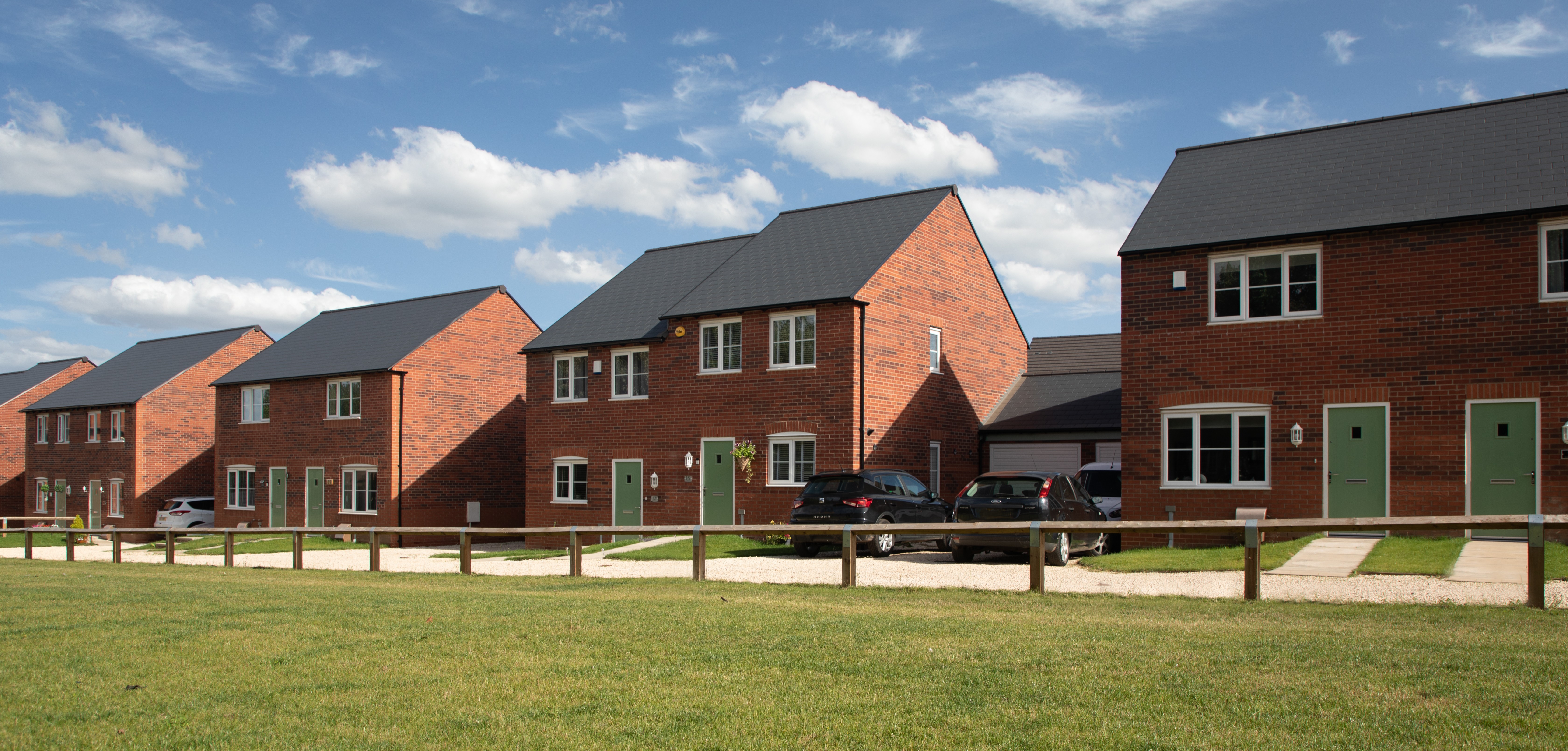 row of new houses
